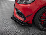 Street PRO Front Splitter + Flaps compatible with Mercedes-Benz A 45 AMG Aero W176 Facelift