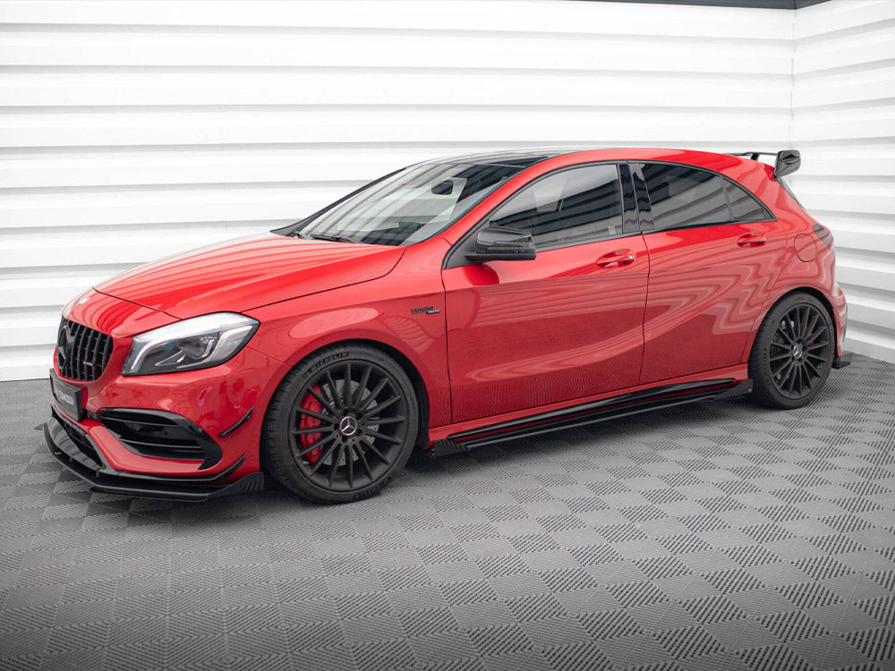 Street PRO Side Skirts Diffusers + Flaps compatible with Mercedes-Benz A 45 AMG W176 Facelift