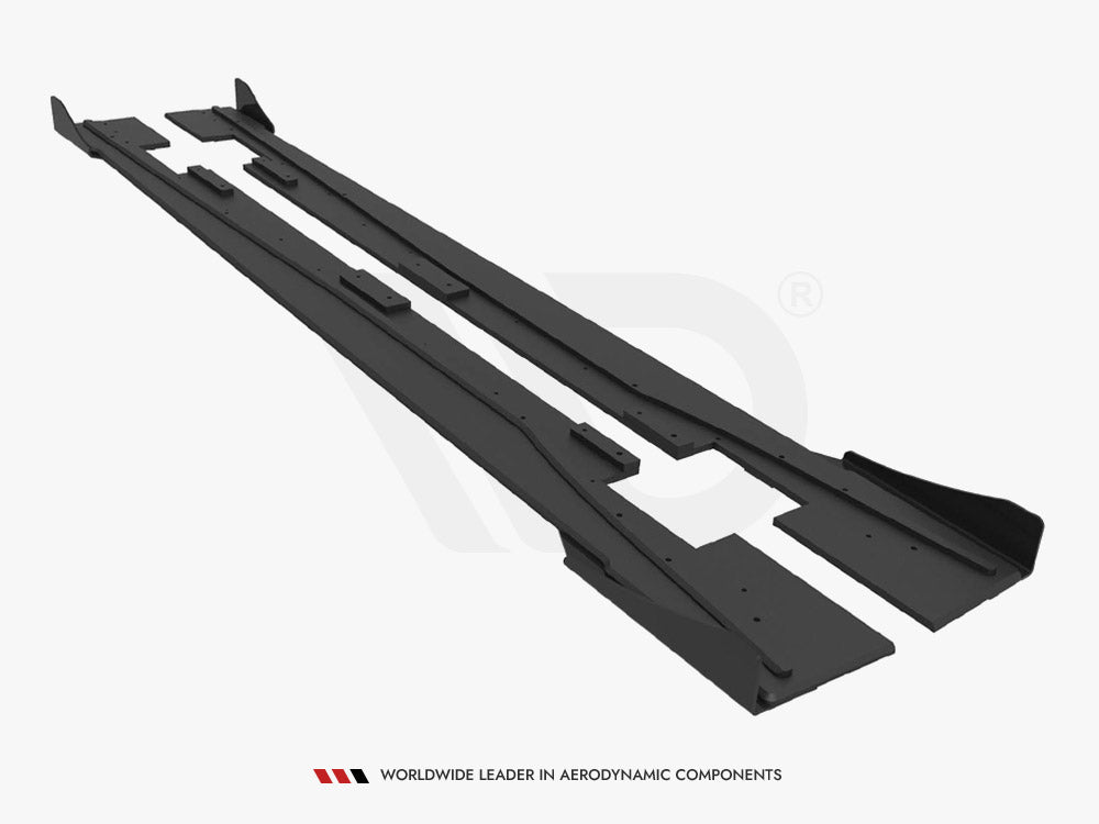 Street PRO Side Skirts Diffusers + Flaps compatible with Mercedes-Benz A 45 AMG W176 Facelift