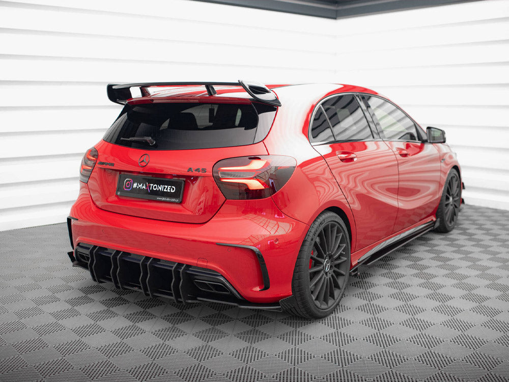 Street Pro Rear Side Splitters + Flaps compatible with Mercedes-Benz A 45 AMG W176 Facelift