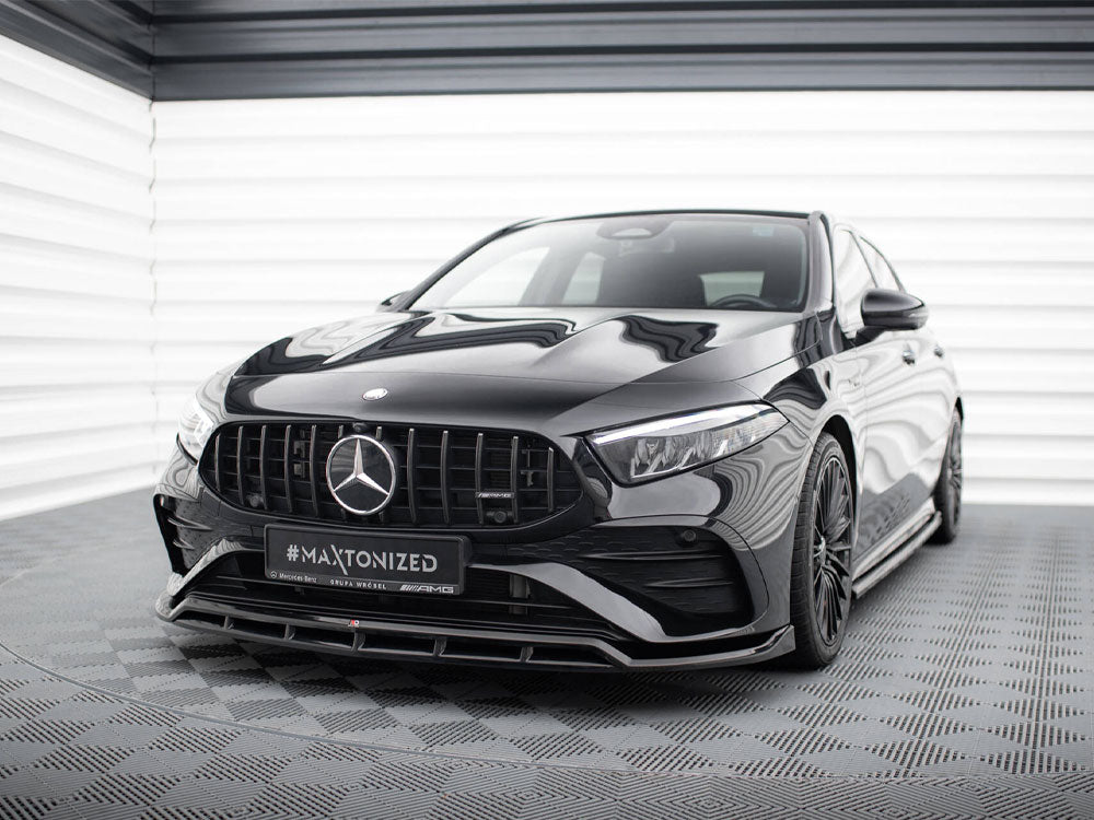 Front Splitter compatible with Mercedes-AMG A35 / A AMG Line W177 Facelift