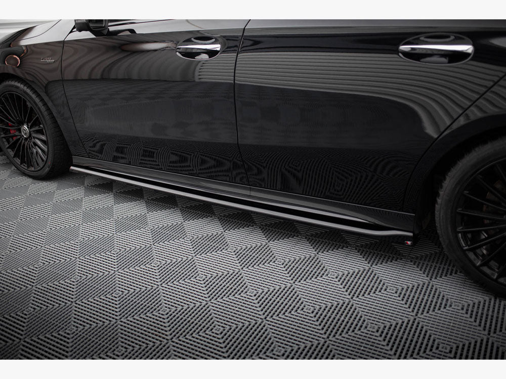 Side Skirt Diffusers compatible with Mercedes-AMG A35 / A AMG Line W177 Facelift