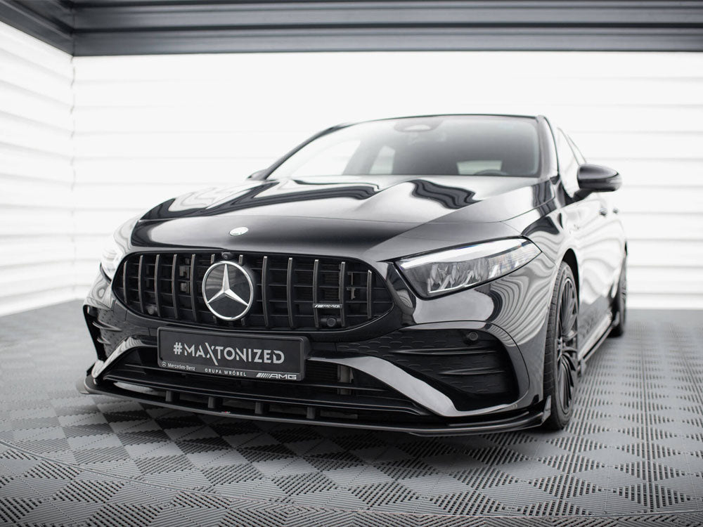 Street PRO Front Splitter + Flaps compatible with Mercedes-AMG A35 W177 Facelift