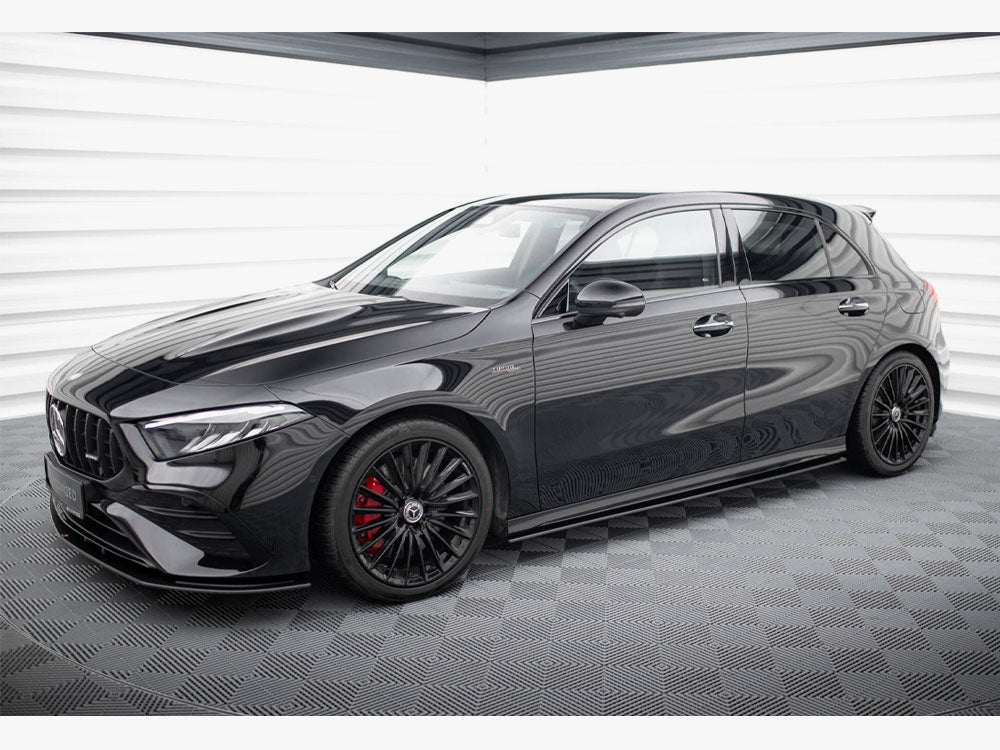 Street PRO Side Skirts Diffusers compatible with Mercedes-AMG A35 W177 Facelift