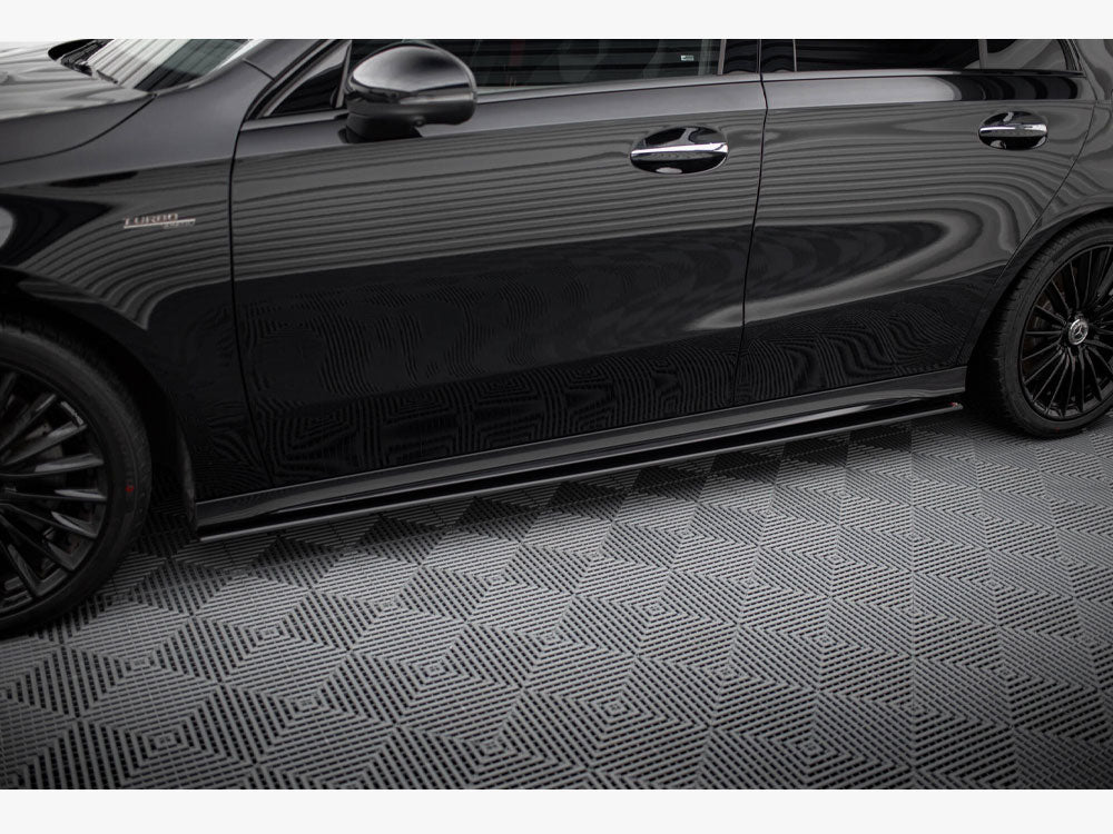 Street PRO Side Skirts Diffusers compatible with Mercedes-AMG A35 W177 Facelift