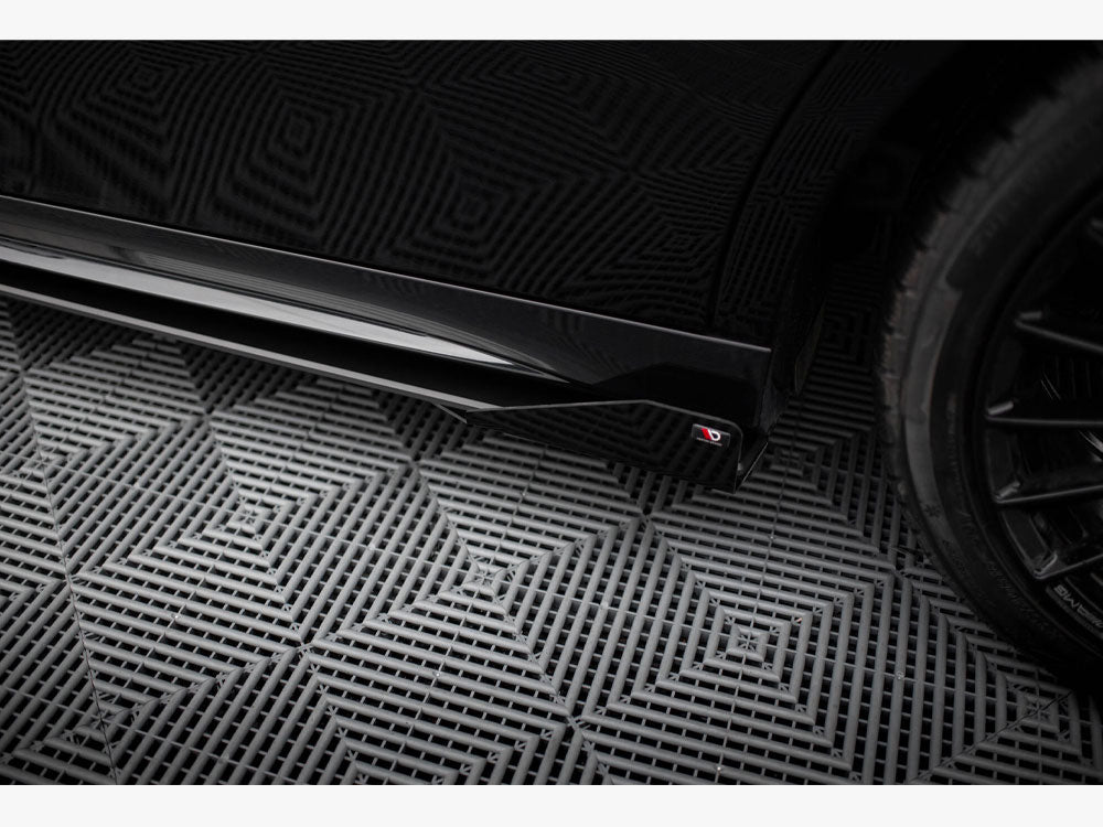 Street PRO Side Skirts Diffusers + Flaps compatible with Mercedes-AMG A35 W177 Facelift