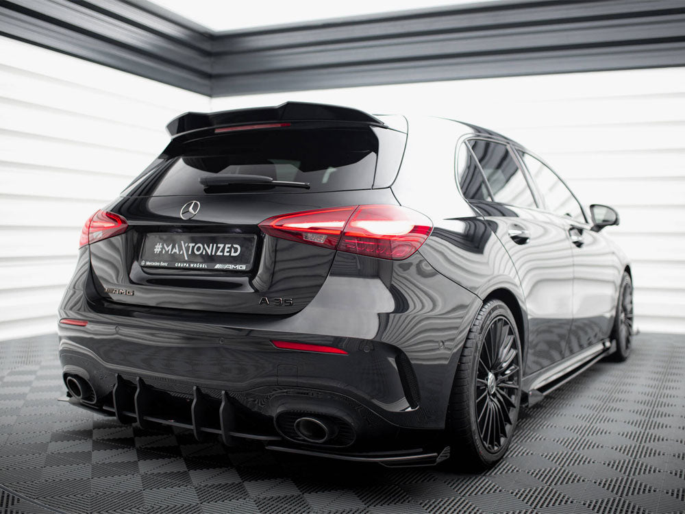 Street Pro Rear Side Splitters + Flaps compatible with Mercedes-AMG A35 Hatchback W177