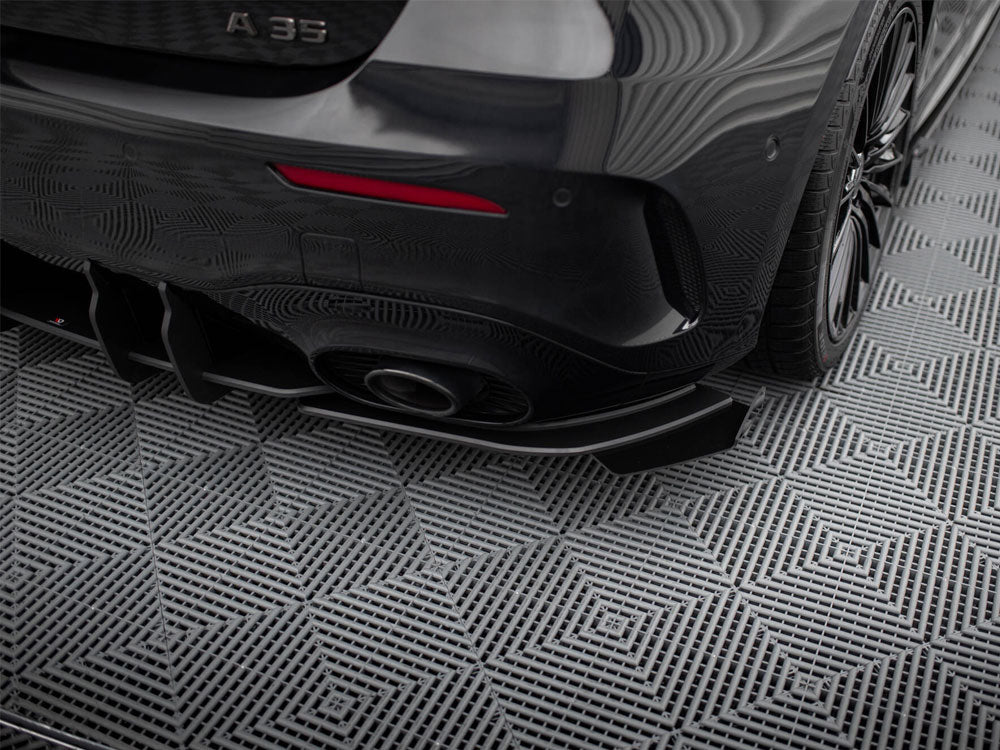 Street Pro Rear Side Splitters + Flaps compatible with Mercedes-AMG A35 Hatchback W177