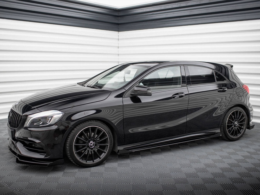 Side Flaps compatible with Mercedes-Benz A AMG Line W176 Facelift