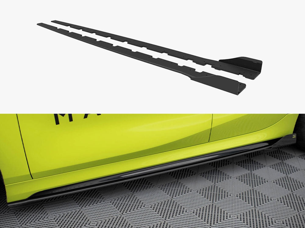 Street PRO Side Skirts Diffusers + Flaps compatible with BMW 1 F40 M-Pack / M135i