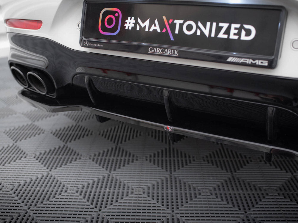 Rear Splitter (Vertical Bars) compatible with Mercedes-AMG GT 43 4 Door Coupe V8 Styling Package