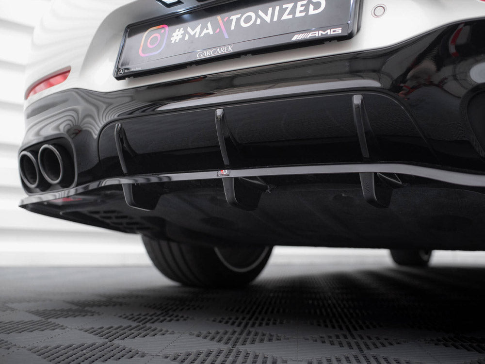 Rear Splitter (Vertical Bars) compatible with Mercedes-AMG GT 43 4 Door Coupe V8 Styling Package