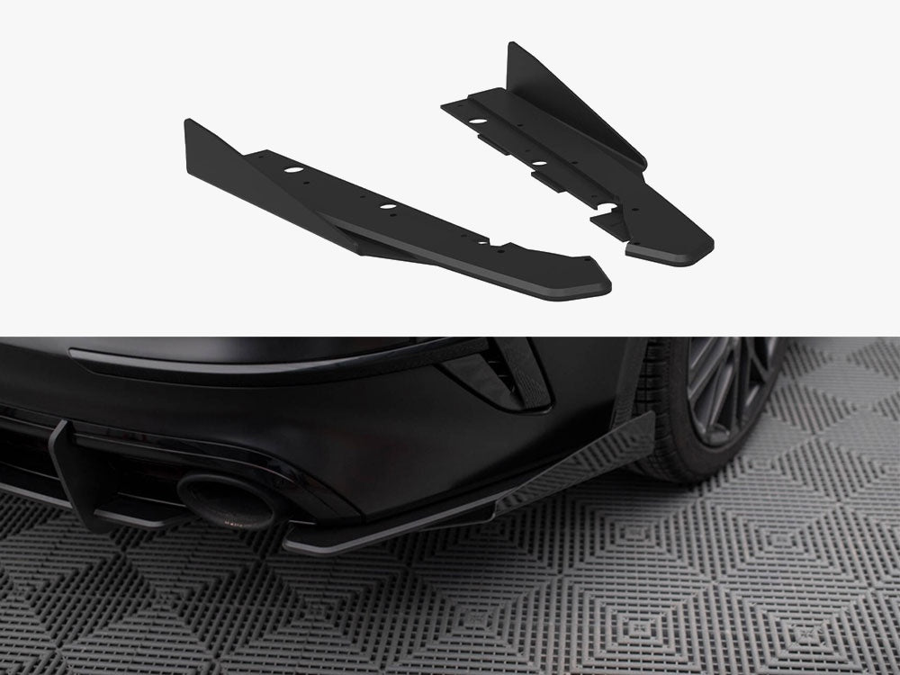 Street Pro Rear Side Splitters + Flaps compatible with Kia ProCeed GT Mk1 Facelift