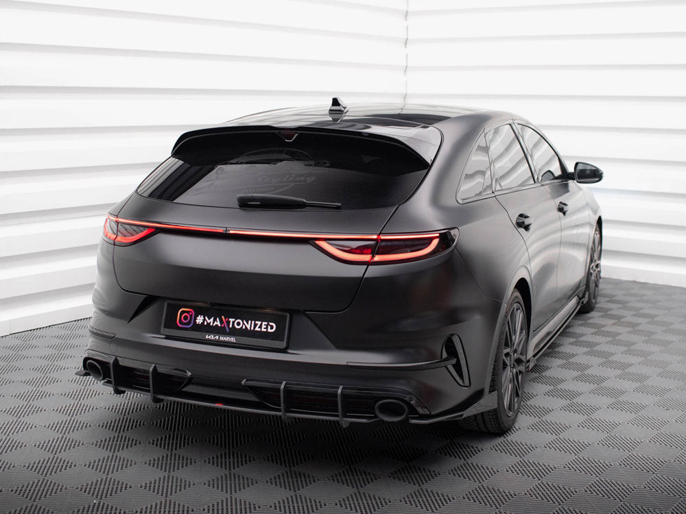 Street Pro Rear Side Splitters + Flaps compatible with Kia ProCeed GT Mk1 Facelift
