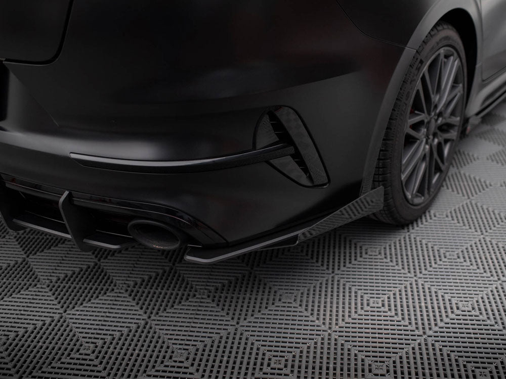 Street Pro Rear Side Splitters + Flaps compatible with Kia ProCeed GT Mk1 Facelift
