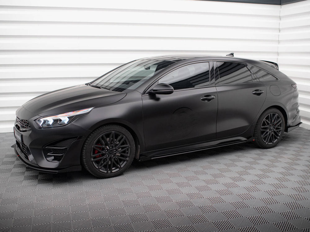 Street PRO Side Skirts Diffusers + Flaps compatible with Kia ProCeed GT / GT-Line Mk1 Facelift / Ceed GT Mk3 Facelift
