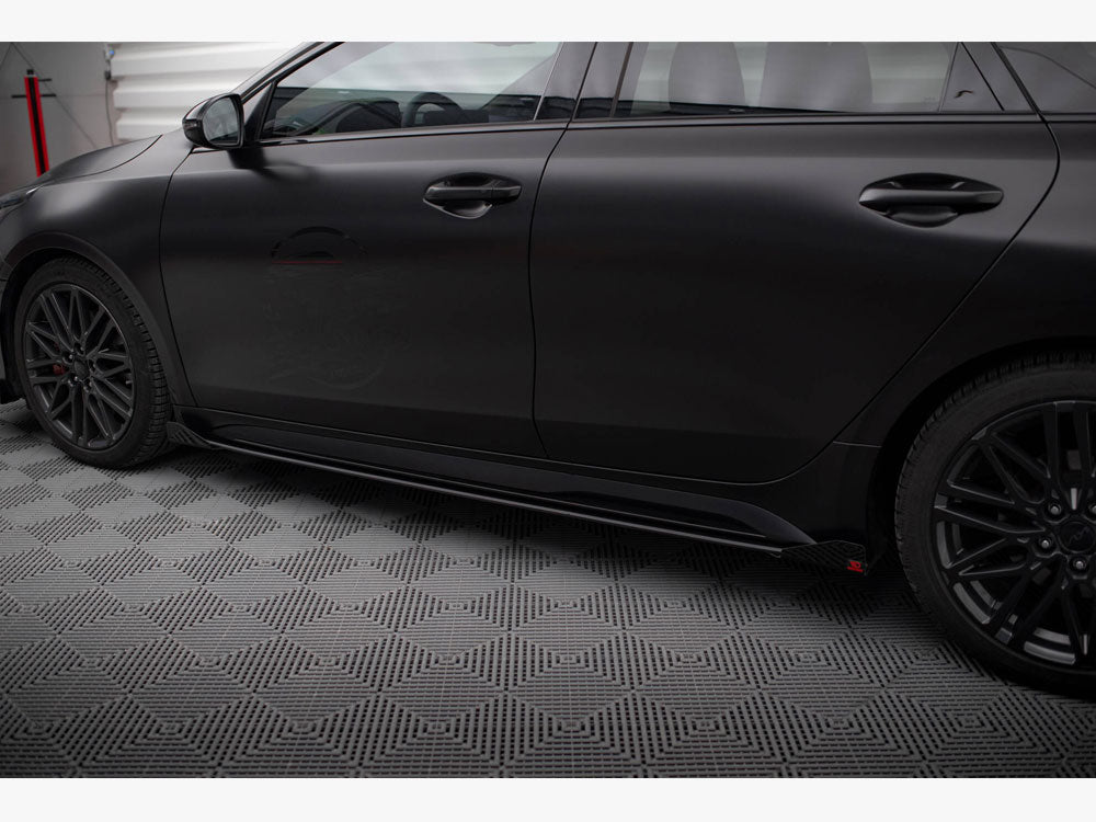 Street PRO Side Skirts Diffusers + Flaps compatible with Kia ProCeed GT / GT-Line Mk1 Facelift / Ceed GT Mk3 Facelift