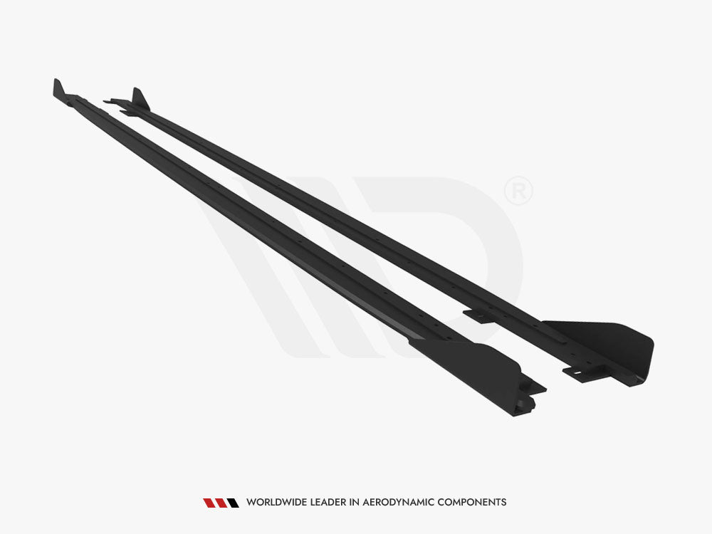 Street PRO Side Skirts Diffusers + Flaps compatible with Kia ProCeed GT / GT-Line Mk1 Facelift / Ceed GT Mk3 Facelift