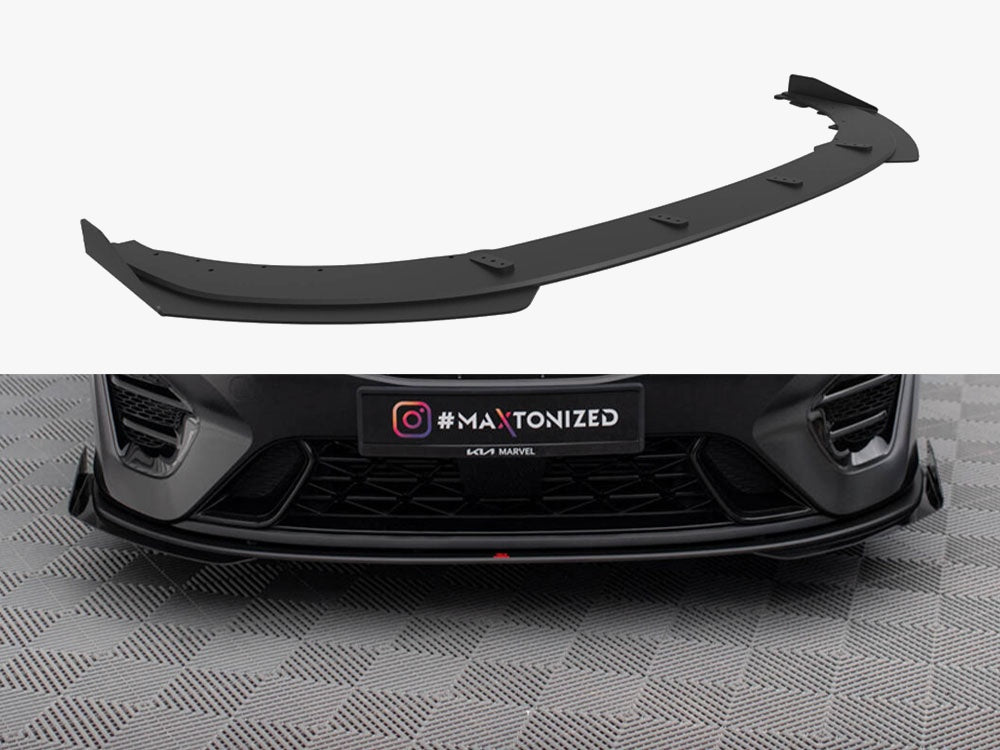 Street PRO Front Splitter + Flaps compatible with Kia ProCeed GT Mk3 Facelift / Ceed GT / GT - Line Mk1 Facelift