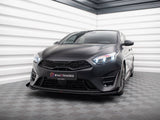 Street PRO Front Splitter + Flaps compatible with Kia ProCeed GT Mk3 Facelift / Ceed GT / GT - Line Mk1 Facelift