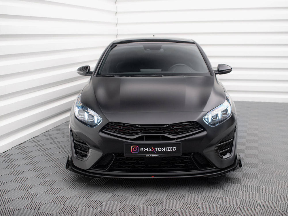 Street PRO Front Splitter + Flaps compatible with Kia ProCeed GT Mk3 Facelift / Ceed GT / GT - Line Mk1 Facelift