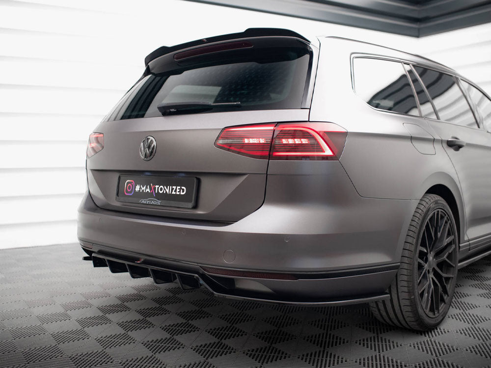 Rear Splitter (Vertical Bars) compatible with Volkswagen Passat Sedan / Variant B8