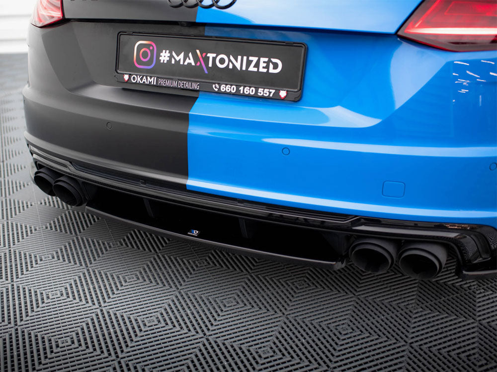 Central Rear Splitter compatible with Audi TT S 8S Facelift