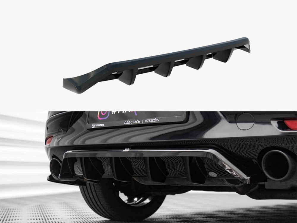 Central Rear Splitter (Vertical Bars) compatible with Mazda3 Mk4