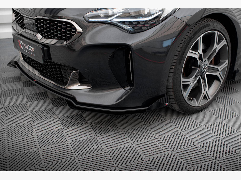 Street PRO Front Splitter + Flaps compatible with Kia Stinger GT / GT-Line / Standard Mk1
