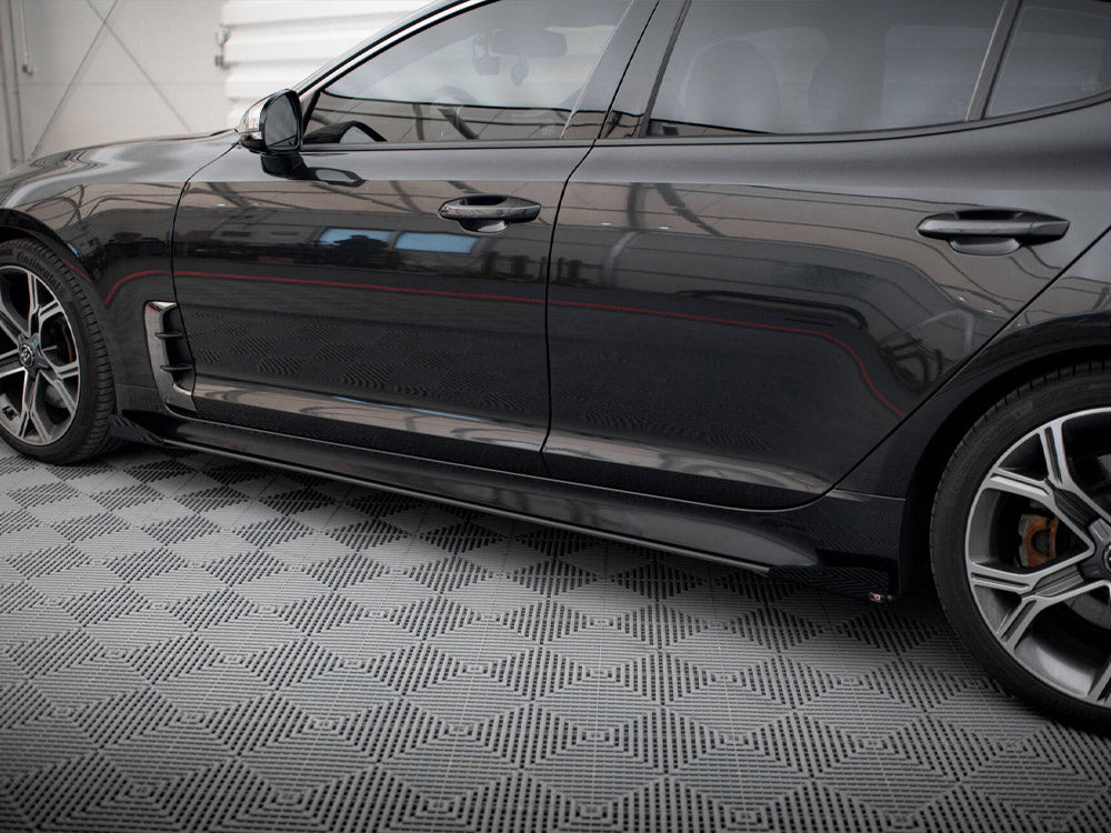 Street PRO Side Skirts Diffusers + Flaps compatible with Kia Stinger GT / GT-Line / Standard Mk1
