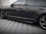 Street PRO Side Skirts Diffusers + Flaps compatible with Kia Stinger GT / GT-Line / Standard Mk1