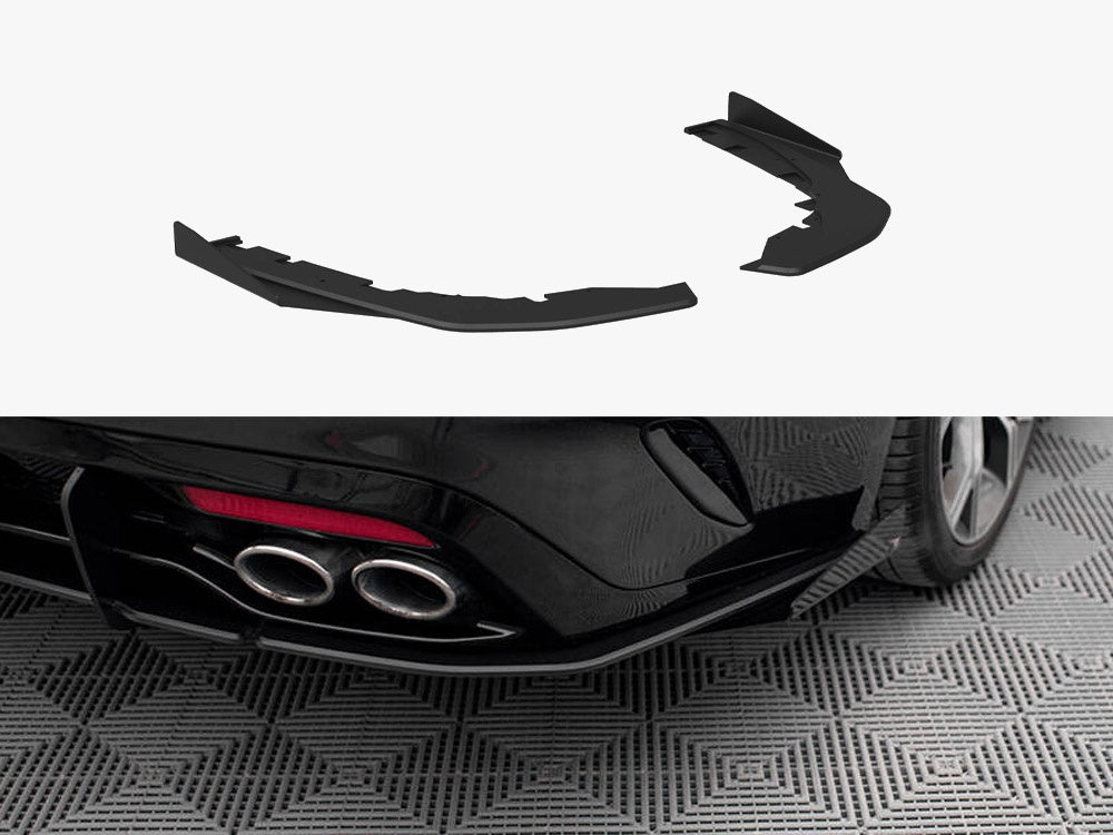 Street Pro Rear Side Splitters + Flaps compatible with Kia Stinger GT / GT-Line Mk1