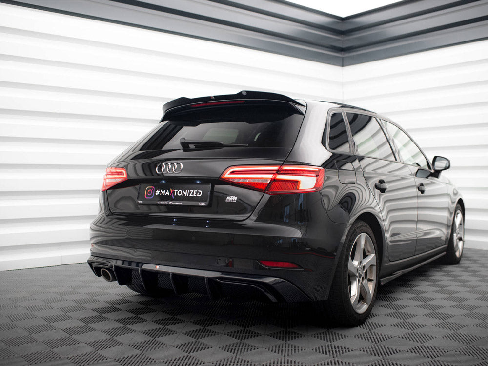 Rear Valance Audi A3 Sportback 8V Facelift (Version with one exhaust tip on single Side)