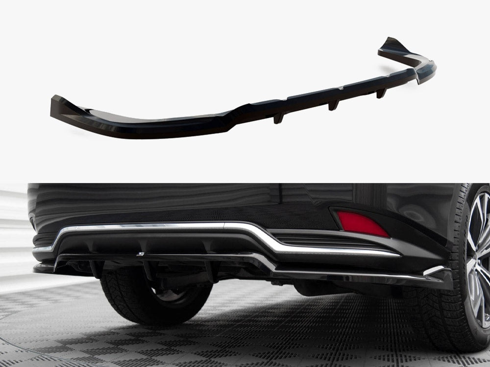 Central Rear Splitter (Vertical Bars) compatible with Lexus RX Mk4 Facelift