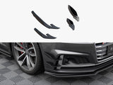 Front Bumper Wings (Canards) compatible with Audi S5 / A5 S Line Coupe / Sportback F5