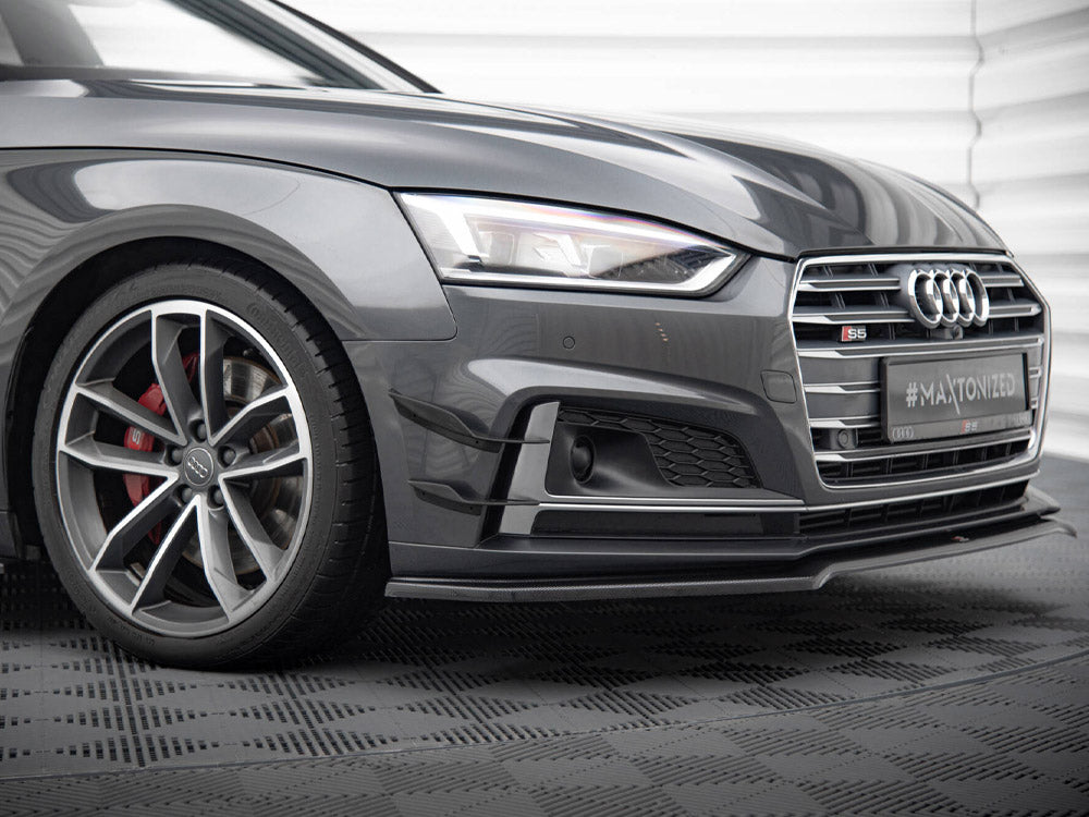 Front Bumper Wings (Canards) compatible with Audi S5 / A5 S Line Coupe / Sportback F5