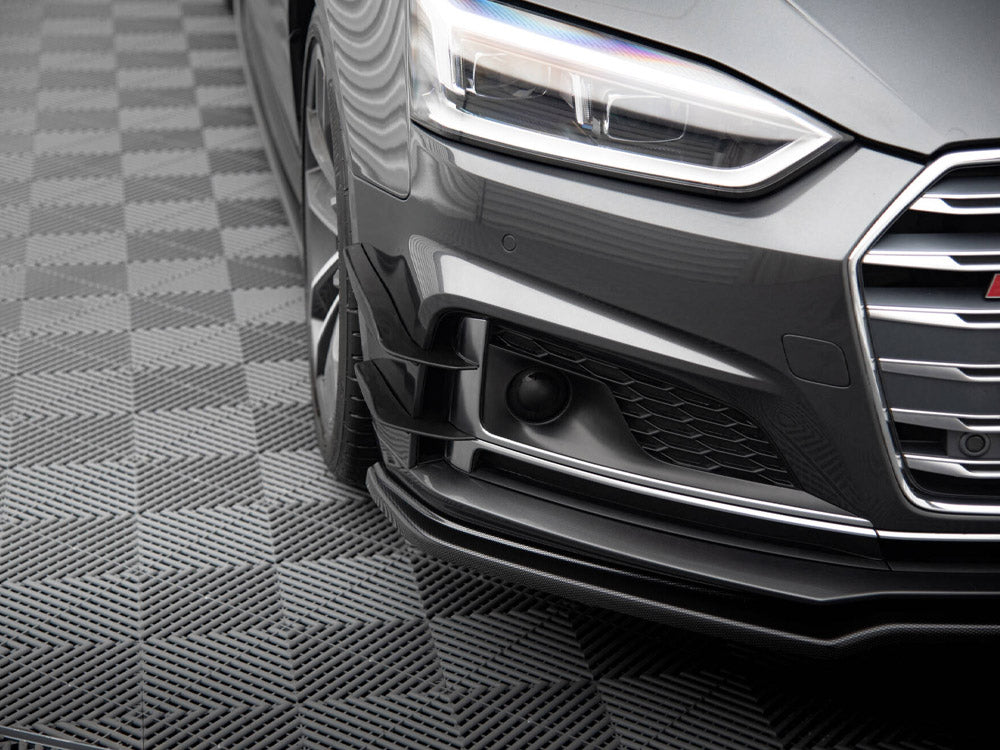 Front Bumper Wings (Canards) compatible with Audi S5 / A5 S Line Coupe / Sportback F5