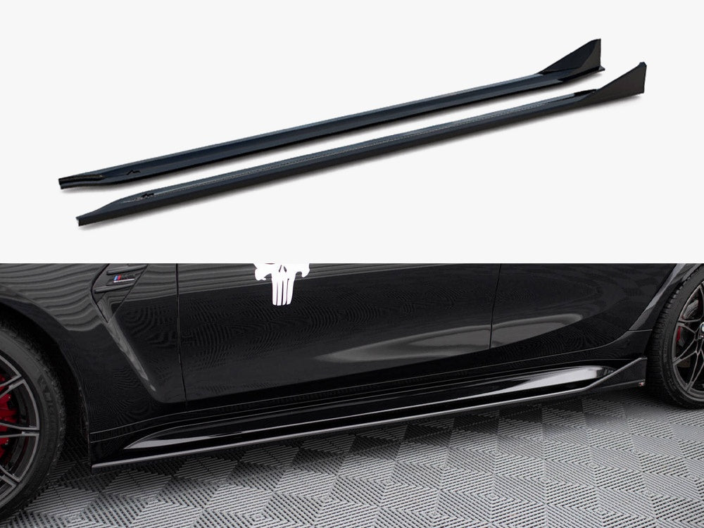 Side Skirts Diffusers V.3 CSL Look compatible with BMW M3 Sedan / Touring G80 / G81