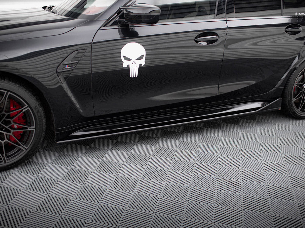 Side Skirts Diffusers V.3 CSL Look compatible with BMW M3 Sedan / Touring G80 / G81