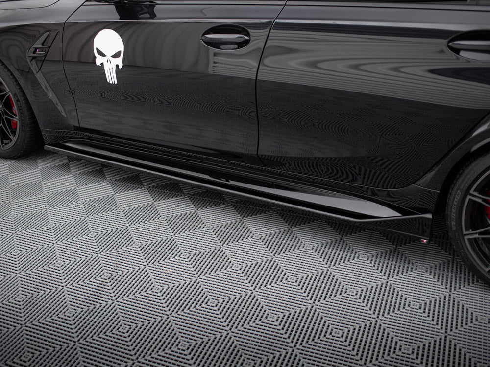 Side Skirts Diffusers V.3 CSL Look compatible with BMW M3 Sedan / Touring G80 / G81