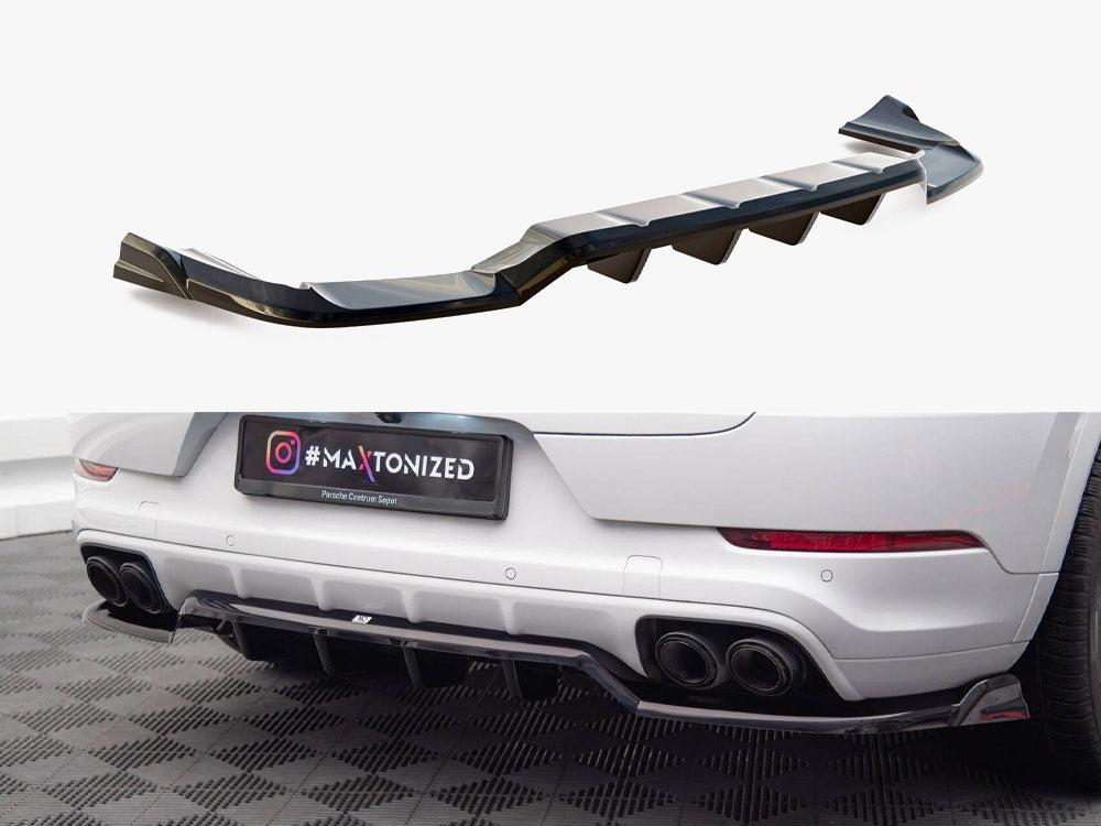 Rear Splitter (Vertical Bars) compatible with Porsche Cayenne Coupe / SUV Mk3