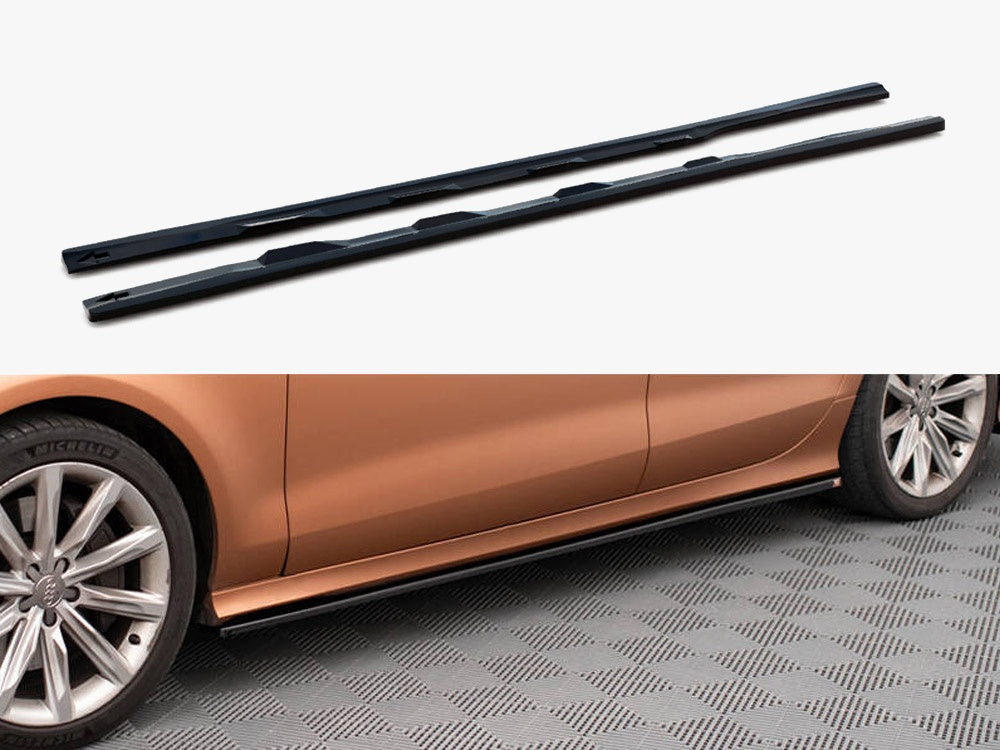 Side Skirts Diffusers V.3 compatible with Audi A7 S Line / S7 C7