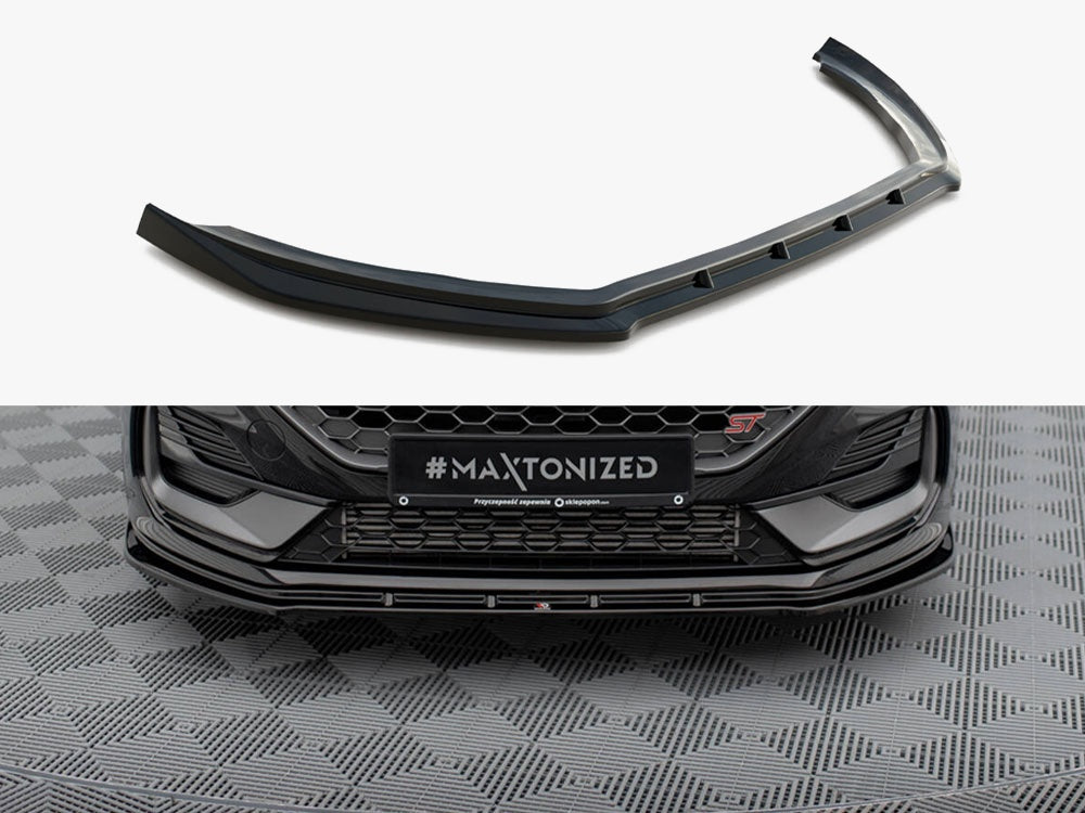 Front Splitter V.2 compatible with Ford Fiesta ST / ST-Line Mk8 Facelift