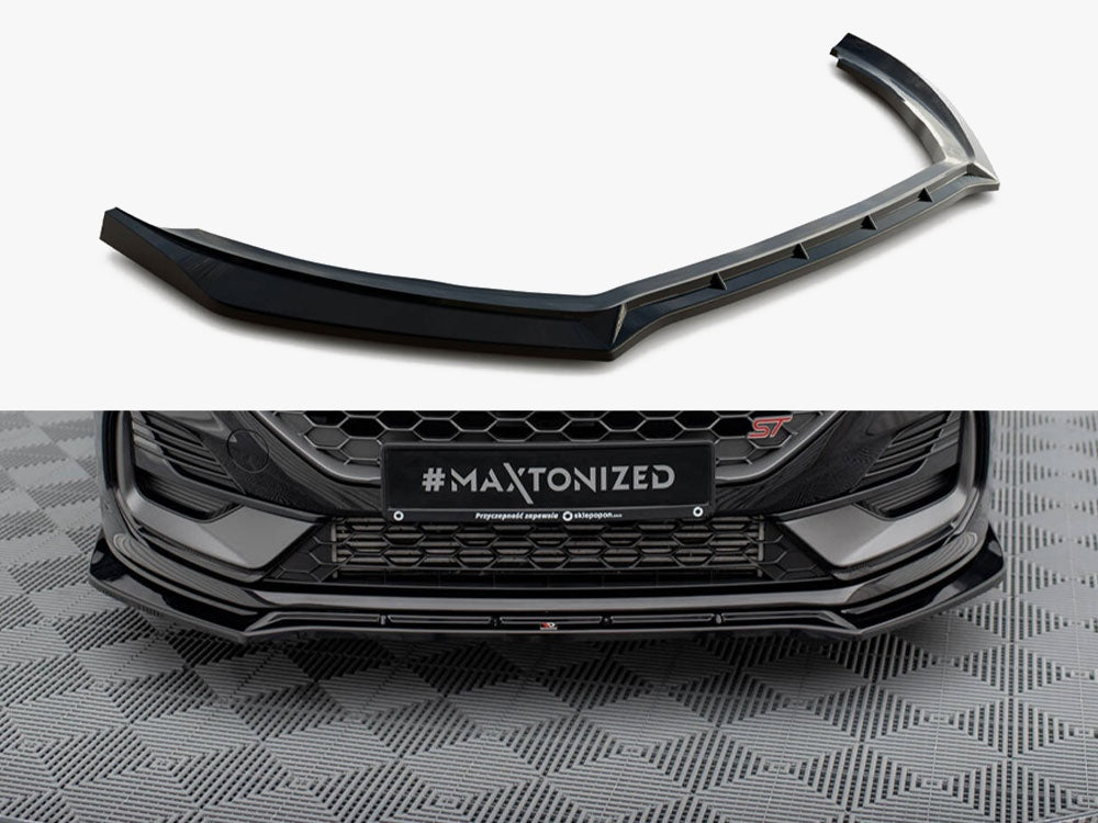 Front Splitter V.4 compatible with Ford Fiesta ST / ST-Line Mk8 Facelift