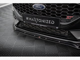 Front Splitter V.4 compatible with Ford Fiesta ST / ST-Line Mk8 Facelift