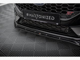 Front Splitter V.4 + Flaps compatible with Ford Fiesta ST / ST-Line Mk8 Facelift