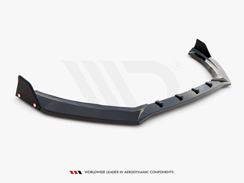 Front Splitter V.4 + Flaps compatible with Ford Fiesta ST / ST-Line Mk8 Facelift