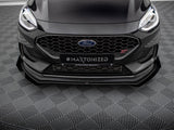 Street PRO Front Splitter + Flaps compatible with Ford Fiesta ST Mk8 Facelift