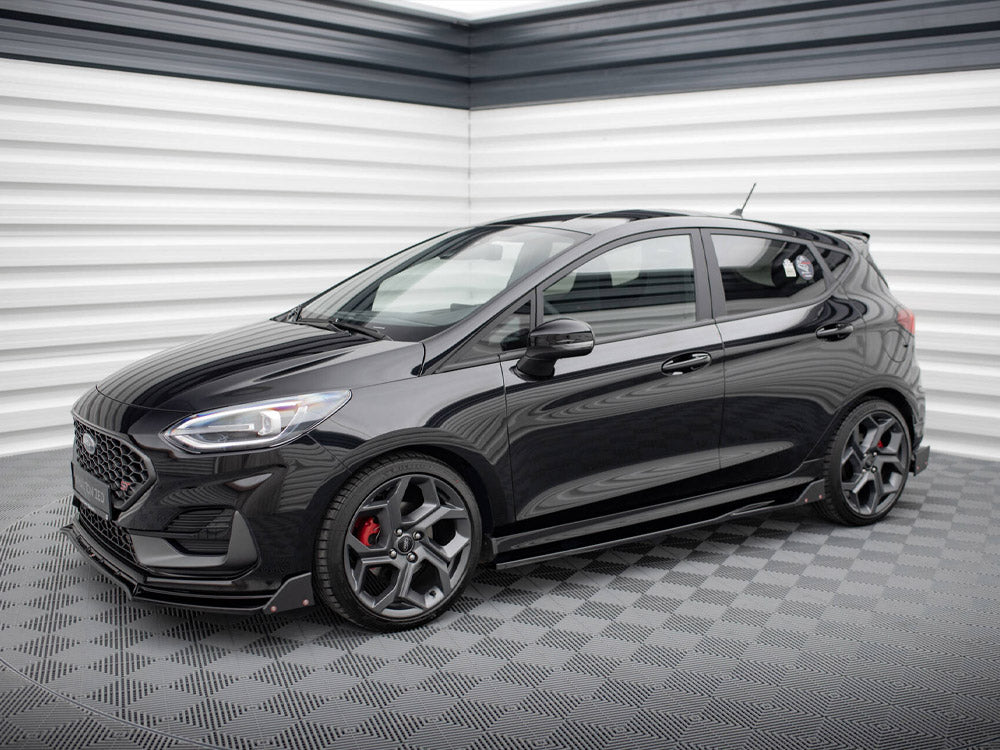 Side Skirts Diffusers V.2 + Flaps compatible with Ford Fiesta ST / ST-Line Mk8