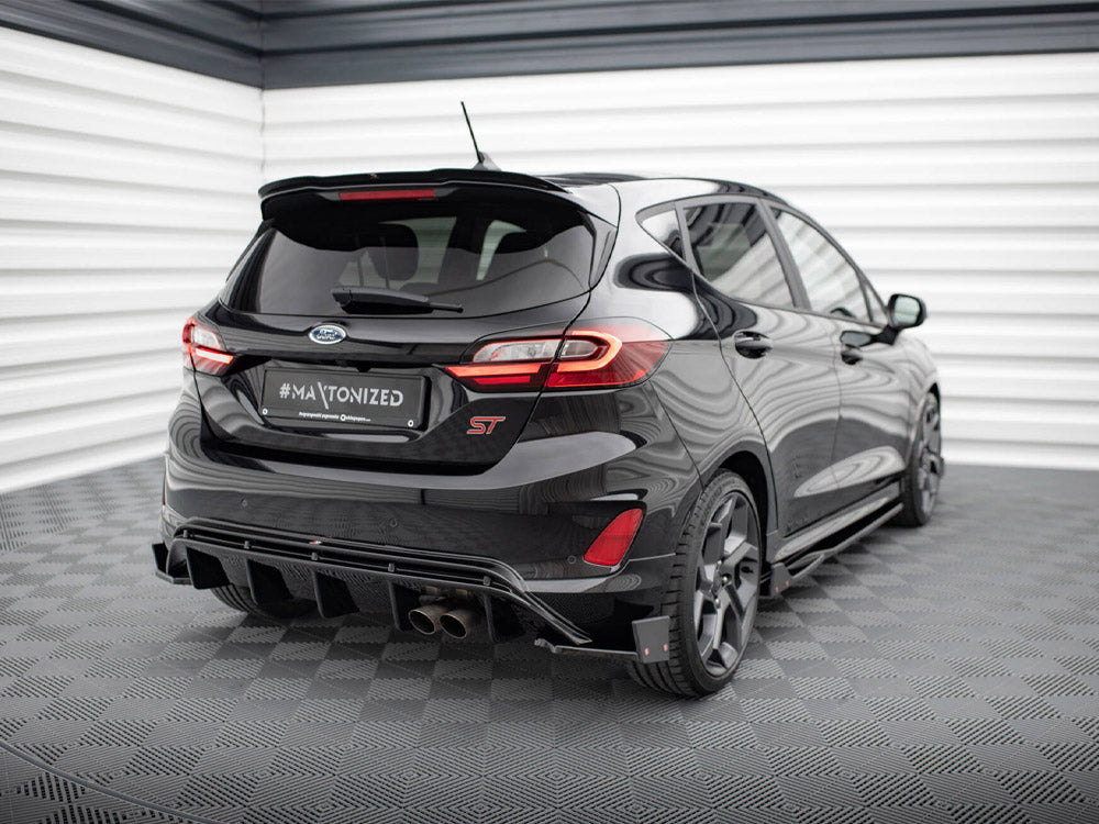 Rear Side Splitters V.4 + Flaps compatible with Ford Fiesta ST Mk8